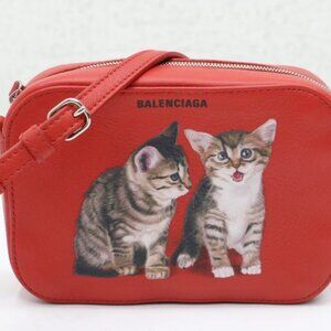 Balenciaga Kittens XS Everyday Crossbody Camera Bag - Red